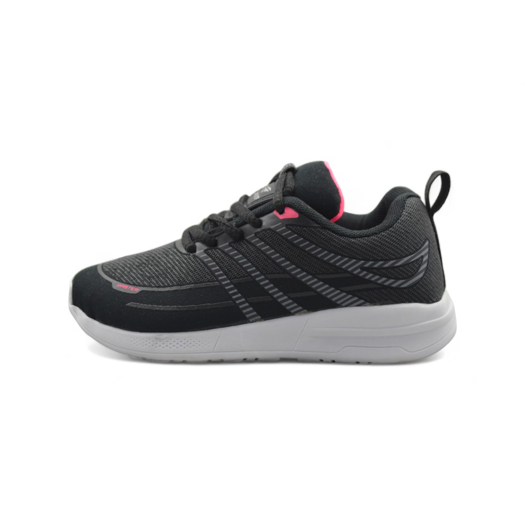 Articulo 2265<br>ZAPATILLA DEPORTIVA – RASTER – 29/35<br>Color 01089 NEGRO / FUCSIA <br> <span class='titulo_secundario' style='background-color:white;color:black;margin-top:7px; margin-bottom:0px;font-size:20px;'>Precio del Par</span>