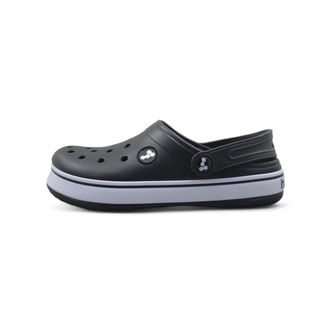 Articulo 393<br>CROCS CON BANDA – HARENA – 35/40 <br>Color 001 NEGRO <br> <span class='titulo_secundario' style='background-color:white;color:black;margin-top:7px; margin-bottom:0px;font-size:20px;'>Precio del Par</span>