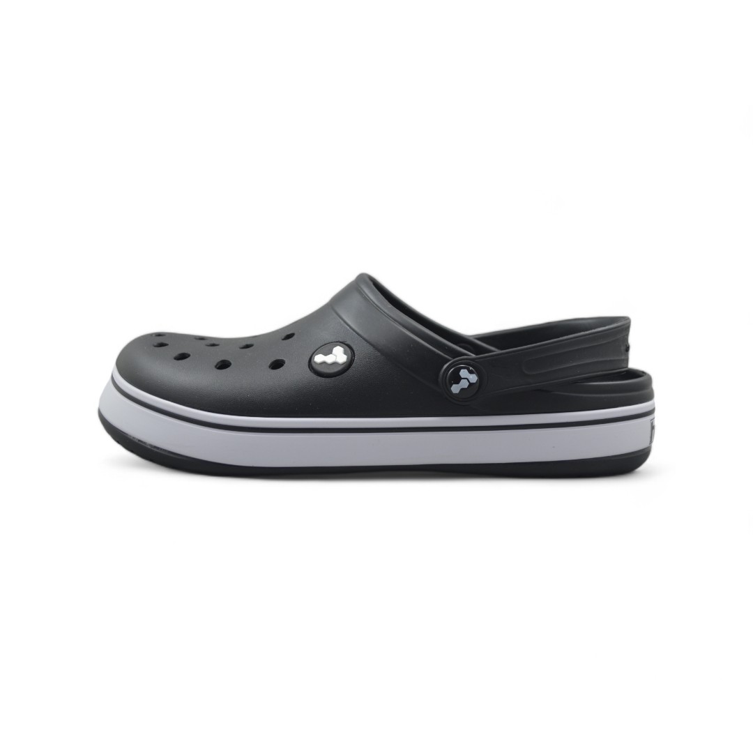 Articulo 397<br>CROCS CON BANDA – HARENA – 39/44 <br>Color 001 NEGRO <br> <span class='titulo_secundario' style='background-color:white;color:black;margin-top:7px; margin-bottom:0px;font-size:20px;'>Precio del Par</span>