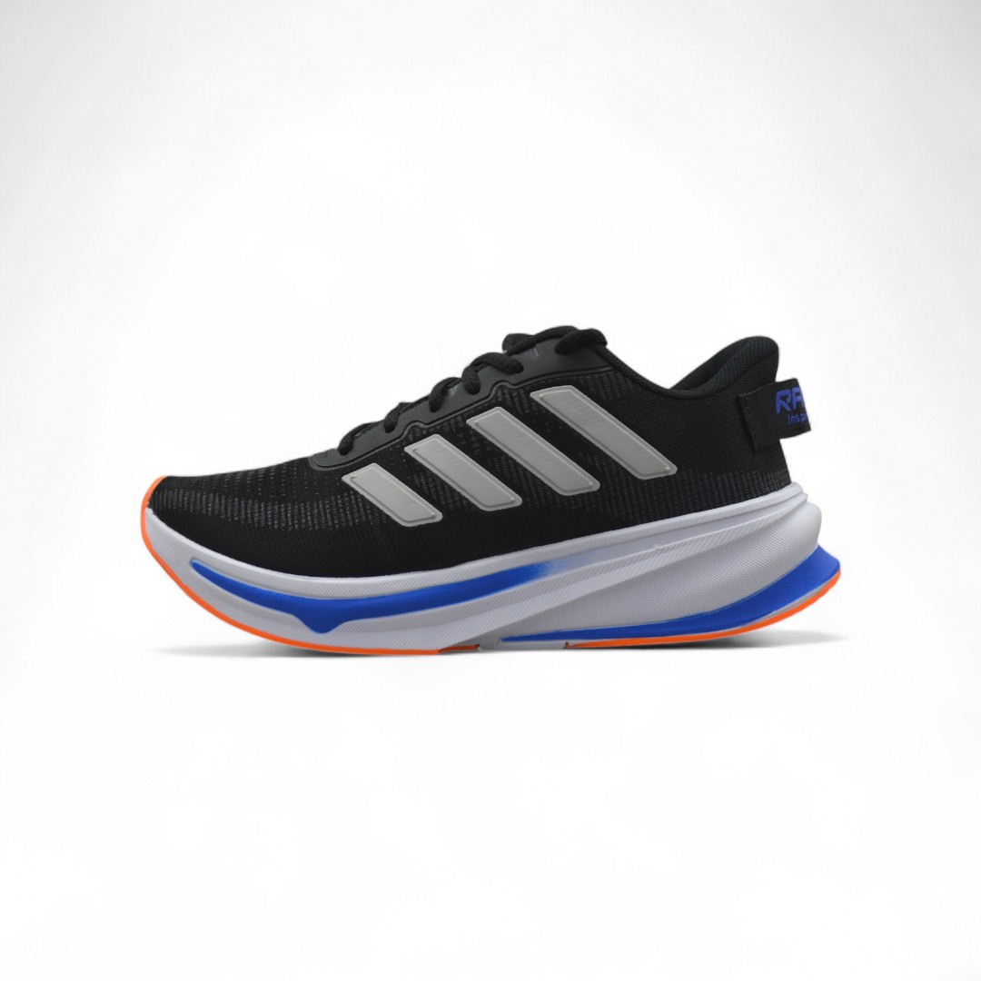Articulo 2607<br>ZAPATILLA DEPORTIVA – RASTER – 35/44<br>Color 01477 NEGRO/AZUL/NARANJA <br> <span class='titulo_secundario' style='background-color:white;color:black;margin-top:7px; margin-bottom:0px;font-size:20px;'>Precio del Par</span>