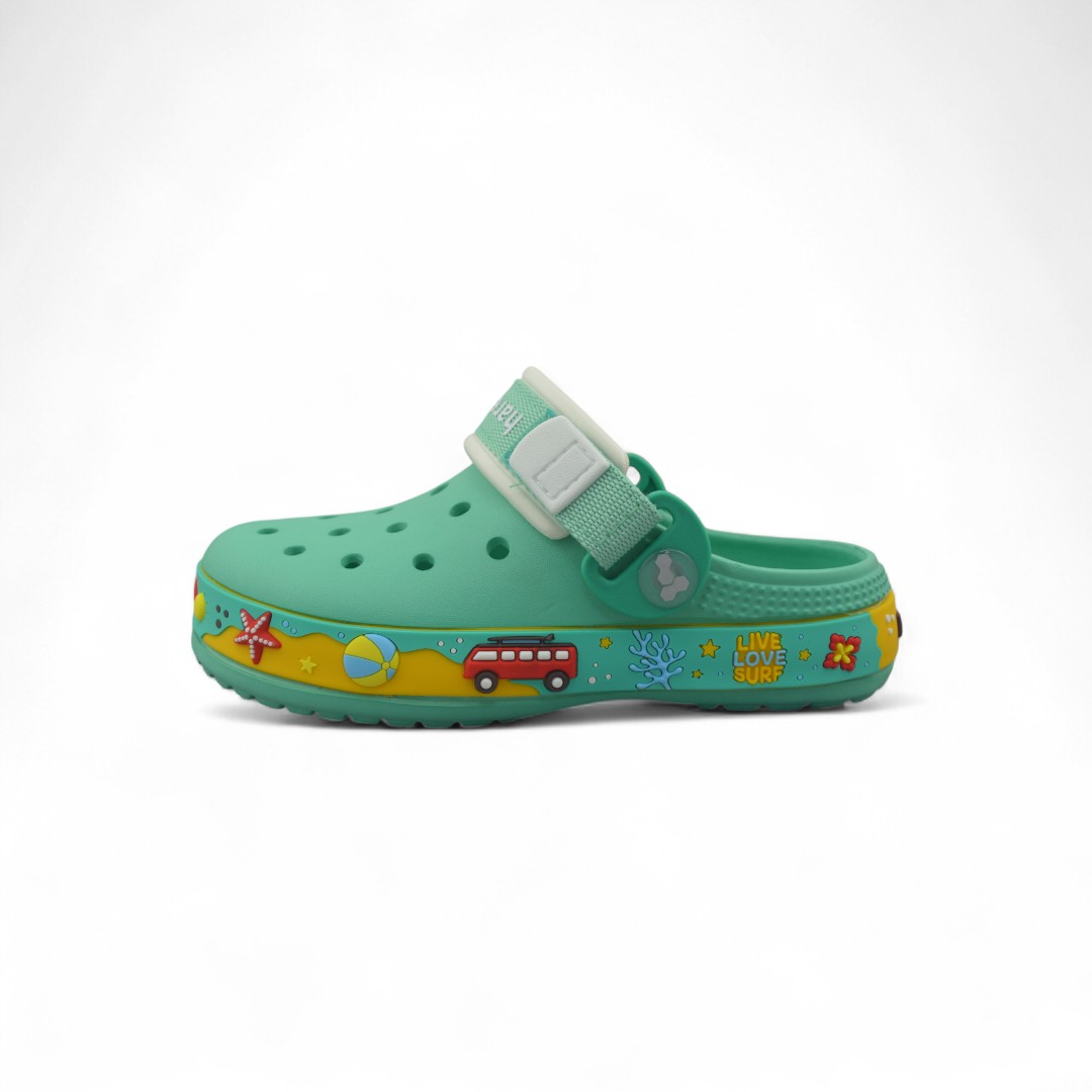 Articulo 2683<br>CROCS CON ABROJO – HARENA – 25/34<br>Color 01343 AQUA/MARINO <br> <span class='titulo_secundario' style='background-color:white;color:black;margin-top:7px; margin-bottom:0px;font-size:20px;'>Precio del Par</span>
