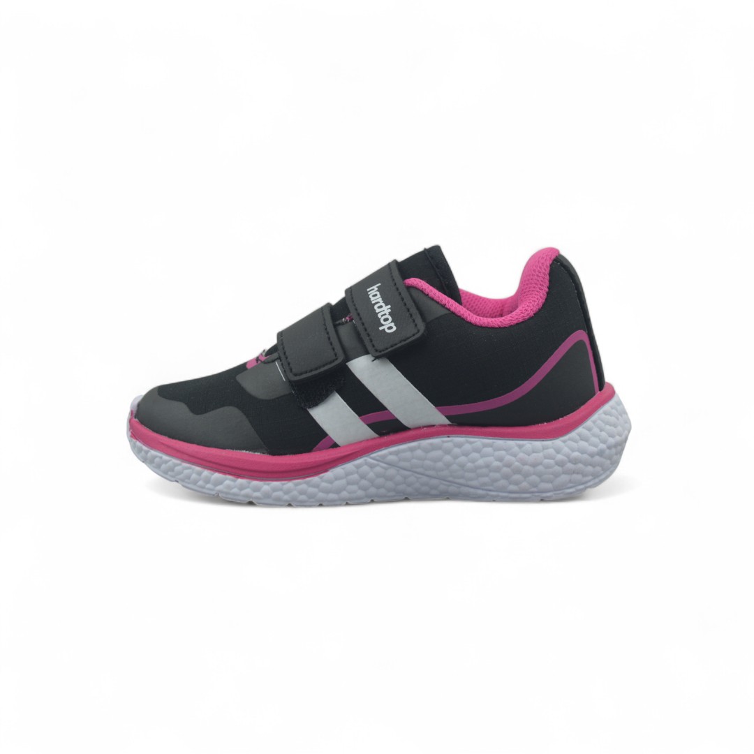 Articulo 2704<br>ZAPATILLA DEPORTIVA – HARD TOP – 21/28<br>Color 076 NEGRO / PINK <br> <span class='titulo_secundario' style='background-color:white;color:black;margin-top:7px; margin-bottom:0px;font-size:20px;'>Precio del Par</span>