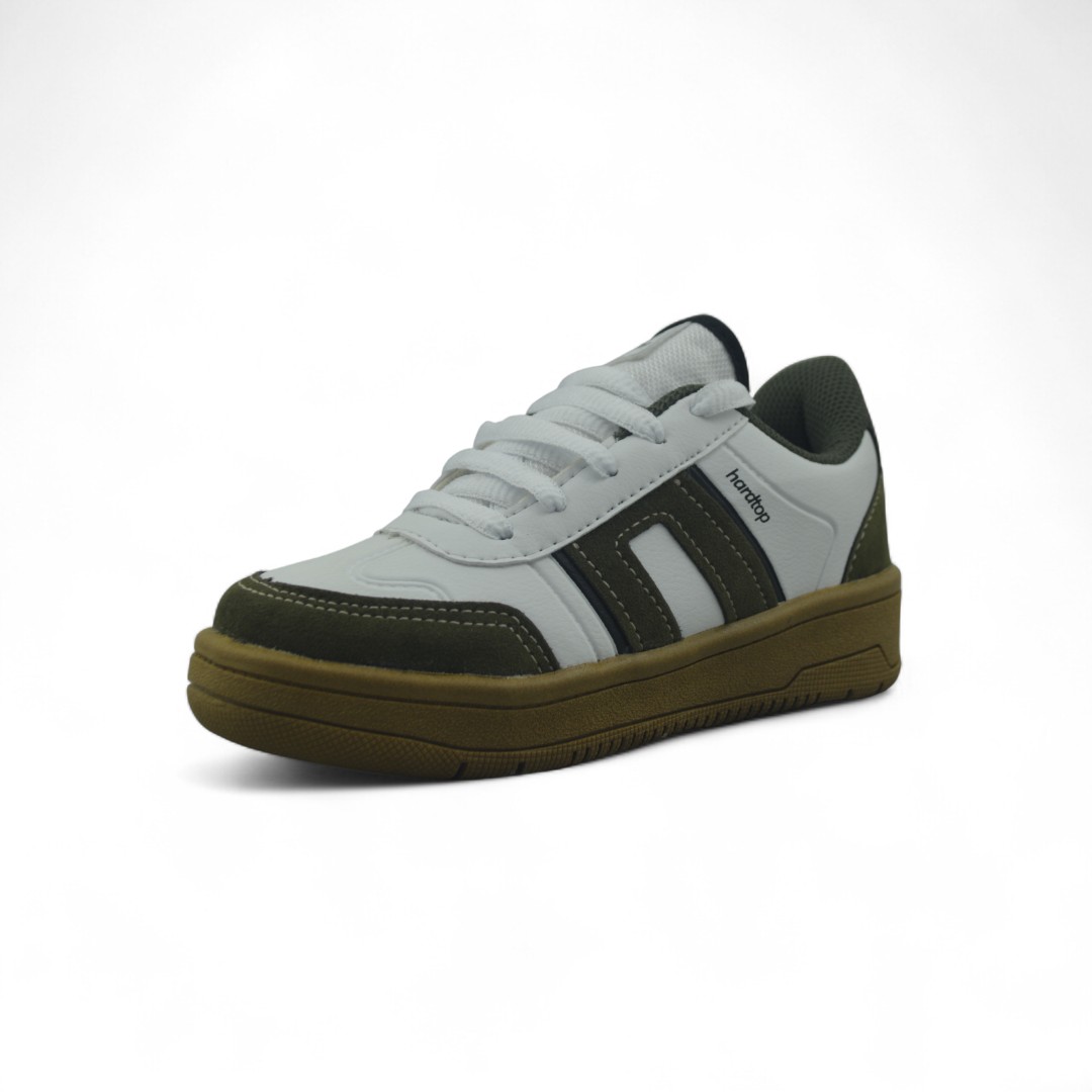 Articulo 2705<br>ZAPATILLA URBANA – HARD TOP – 29/35<br>Color 01129 BLANCO / VERDE <br> <span class='titulo_secundario' style='background-color:white;color:black;margin-top:7px; margin-bottom:0px;font-size:20px;'>Precio del Par</span>