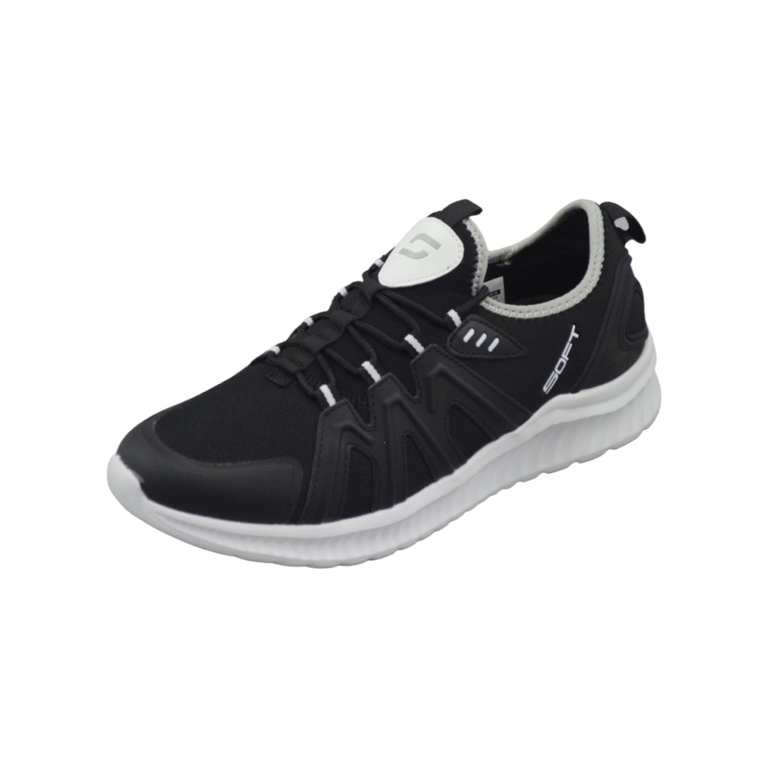 Articulo 1487<br>ZAPATILLA DEPORTIVA – SOFT – 40/45<br>Color 001 NEGRO <br> <span class='titulo_secundario' style='background-color:white;color:black;margin-top:7px; margin-bottom:0px;font-size:20px;'>Precio del Par</span>