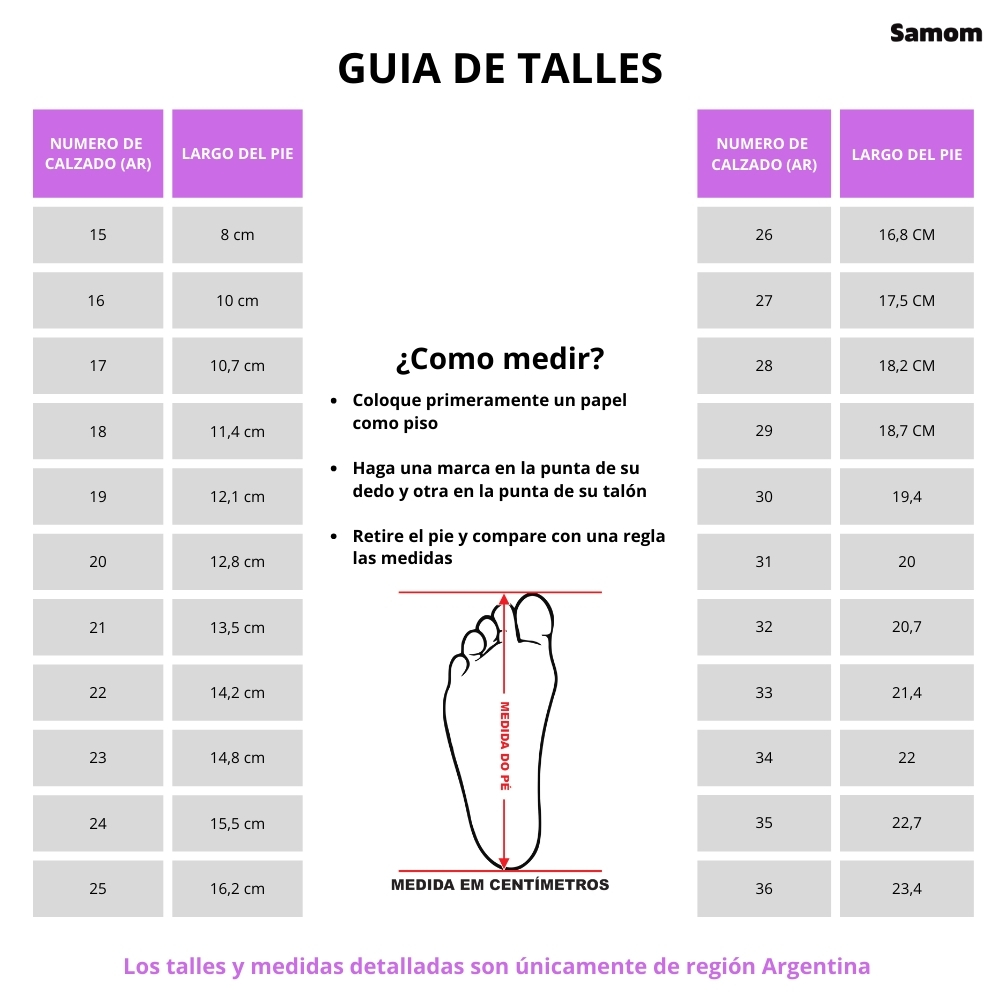Guía de talles